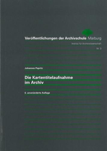 Die Kartentitelaufnahme im Archiv 