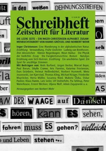Die leere Seite - Ein Inger Christensen-Alphabet 
