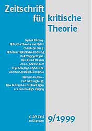 Zeitschrift für kritische Theorie / Zeitschrift für kritische Theorie, Heft 9 
