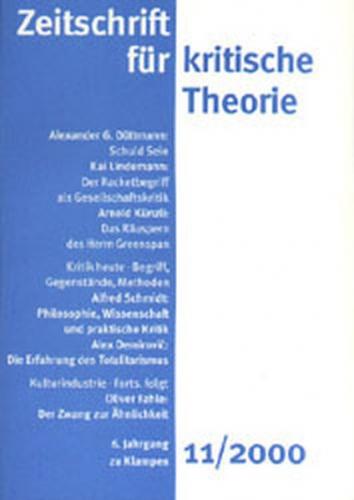 Zeitschrift für kritische Theorie / Zeitschrift für kritische Theorie, Heft 11 