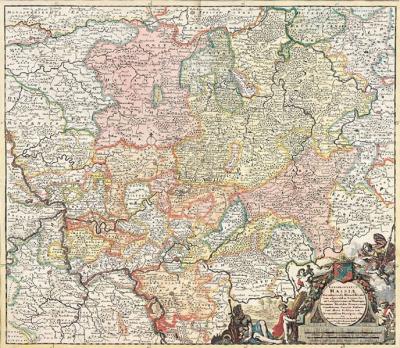 Historische Karte: Das Land Hessen 1696 (Landgraviatus Hassiae) - Plano 
