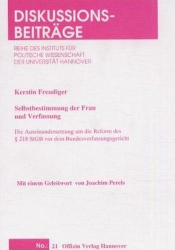 Selbstbestimmung der Frau und Verfassung 