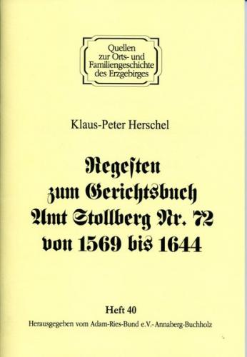 Regesten zum Gerichtsbuch Johanngeorgenstadt No. 2 (1664-1729) 