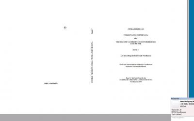 Collectanea Northusana oder Vermischte Nachrichten zur Nordhäuser Geschichte 