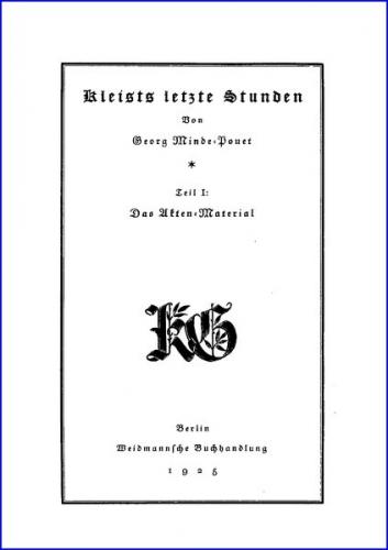 Kleists letzte Stunden 