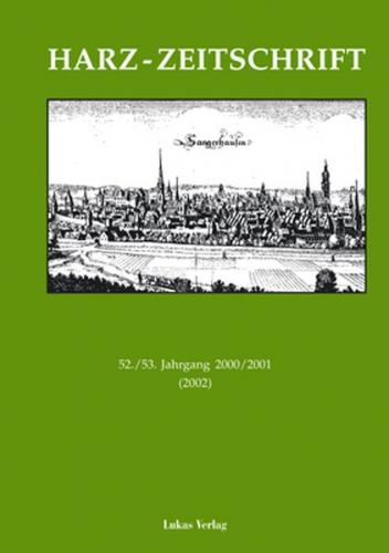 Harz-Zeitschrift für den Harz-Verein für Geschichte und Altertumskunde / Harz-Zeitschrift für den Harz-Verein für Geschichte und Altertumskunde 