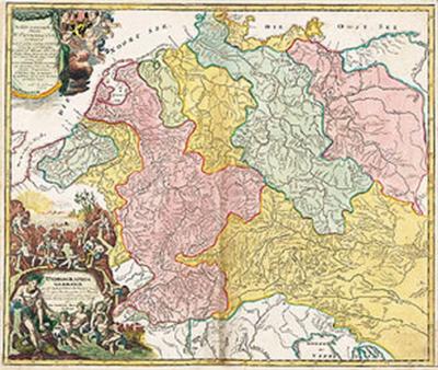 Älteste hydrographische Karte Deutschlands 1712 