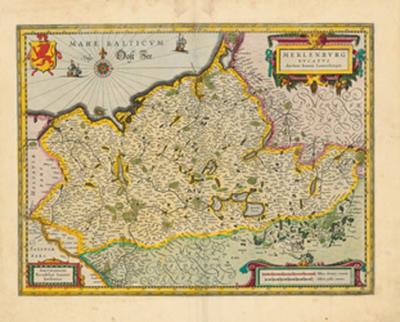 Historische Landkarte: Herzogtum Mecklenburg - 1647 (Plano) 