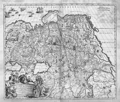 Historische Karte: Russland (Rußland) 1707 
