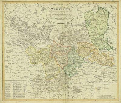 General-Charte von Napoleons Königreich Westphalen 1809 