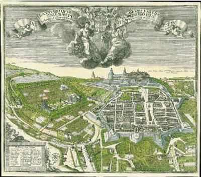 Die Hochfürstliche Residentz Friedenstein und Hauptstadt Gotha. 1730 