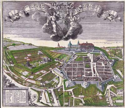 Die Hochfürstliche Residenz Friedenstein und Hauptstadt Gotha. 1730 (Plano)1 