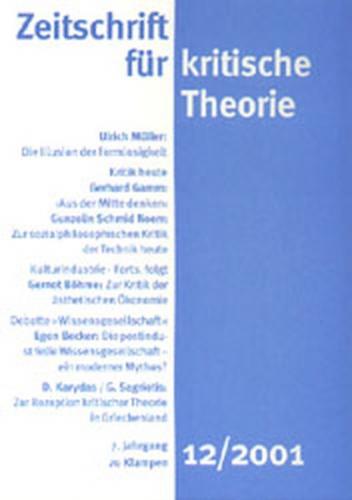 Zeitschrift für kritische Theorie / Zeitschrift für kritische Theorie, Heft 12 