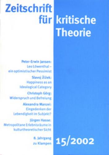 Zeitschrift für kritische Theorie / Zeitschrift für kritische Theorie, Heft 15 