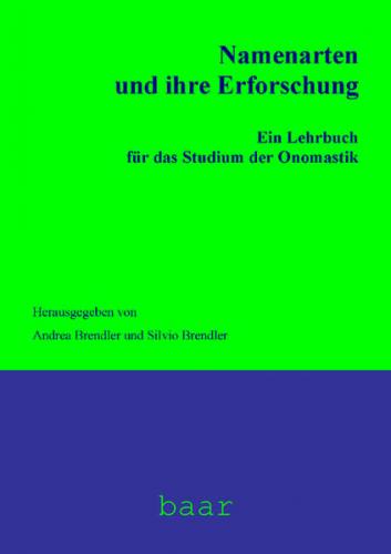 Namenarten und ihre Erforschung 