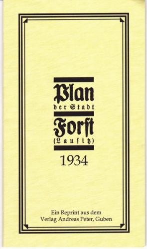 Plan der Stadt Forst (Lausitz) 1934 