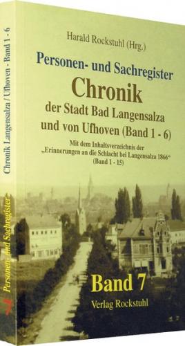 Chronik der Stadt Bad Langensalza und von Ufhoven - Personen- und Sachregister 