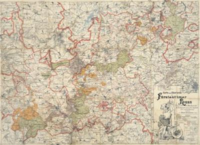 Karte vom Oberlande der Fürstentümer Reuss 1901 