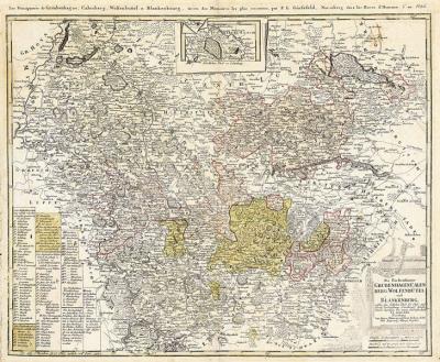 Historische Karte: Fürstentümer Grubenhagen, Calenberg, Wolfenbüttel, Blankenburg mit dem Harz. 1786 (Plano) 