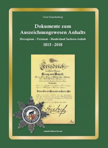 Dokumente zum Auszeichnungswesen Anhalts 