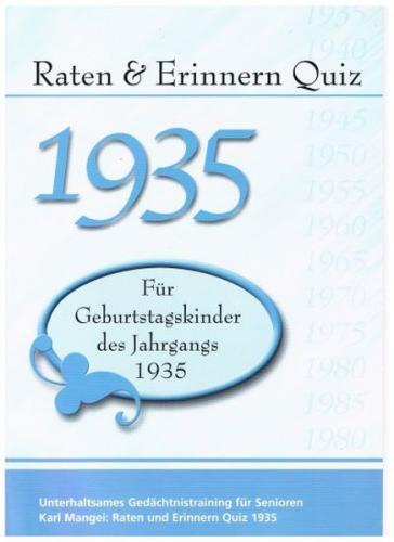 Raten und Erinnern Quiz 1935 