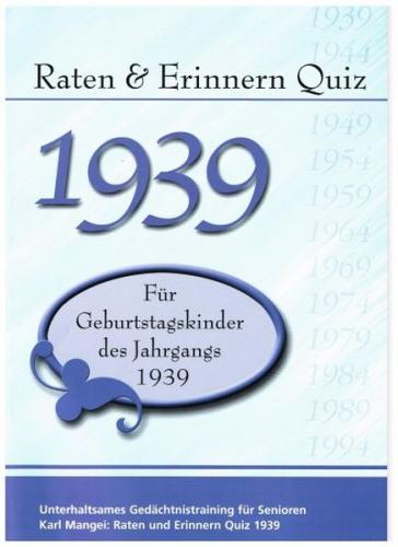 Raten und Erinnern Quiz 1939 