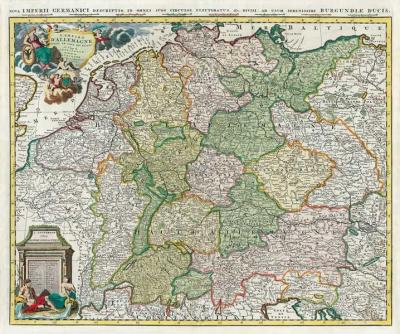 Historische Karte: Deutschland - Das Heilige Römische Reich 1740 (Plano) 
