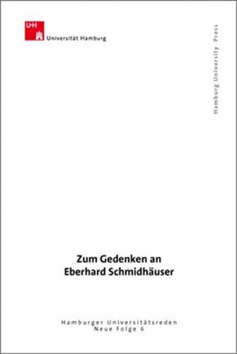 Zum Gedenken an Eberhard Schmidhäuser 