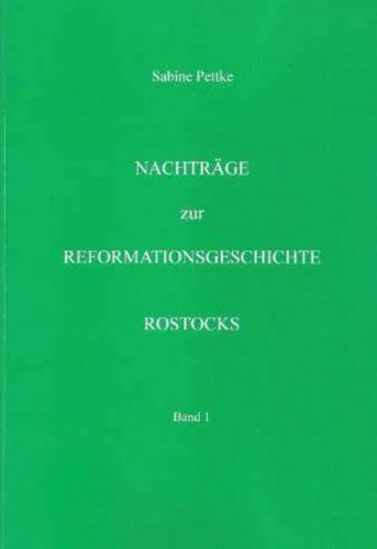 Nachträge zur Reformationsgeschichte Rostocks 
