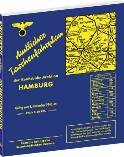 Amtlicher Taschenfahrplan Reichsbahndirektion Hamburg - Jahresfahrplan 1943/1944 