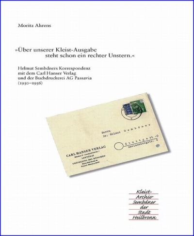 Über unserer Kleist-Ausgabe steht schon ein rechter Unstern 