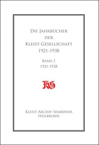 Die Kleist-Jahrbücher 1921-1938 