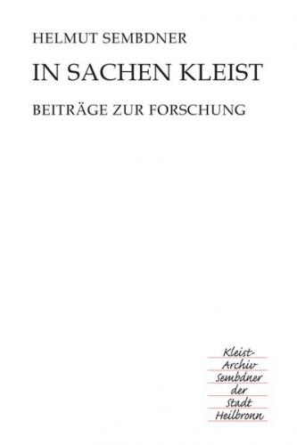 In Sachen Kleist 