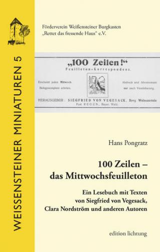 100 Zeilen – das Mittwochsfeuilleton 