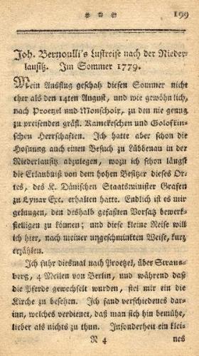 Johann Bernoulli's Lustreise nach der Niederlausitz im Sommer 1779, eBook (Faksimilie) (Ebook) 
