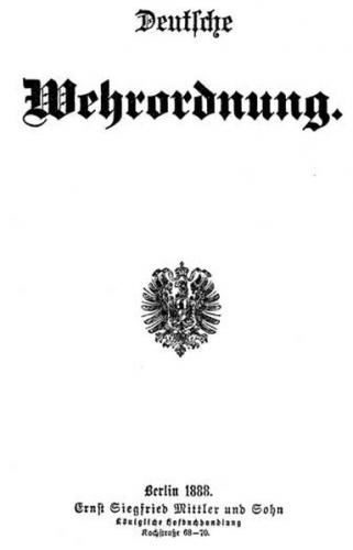 Deutsche Wehrordnung, Berlin 1888, eBook (Faksimilie) (Ebook) 