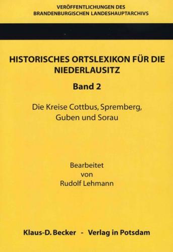 Historisches Ortslexikon für die Niederlausitz 