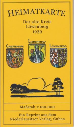 Heimatkarte Der alte Kreis Löwenberg 1939 