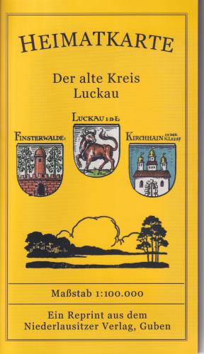 Heimatkarte. Der alte Kreis Luckau. Maßstab 1:100.000. gefalzt 