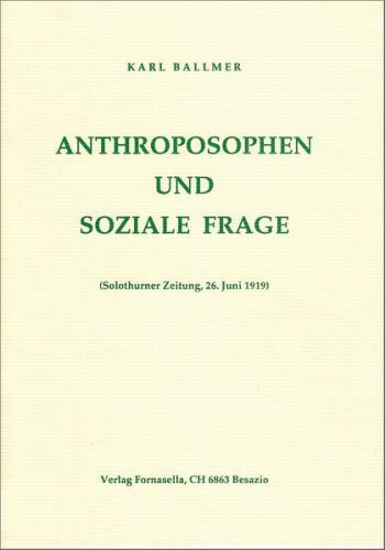 Anthroposophen und soziale Frage 