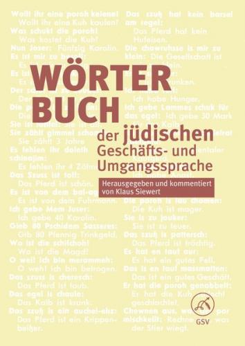 Wörterbuch der jüdischen Geschäfts- und Umgangssprache 