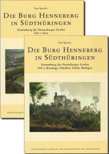 Die Burg Henneberg in Südthüringen. 