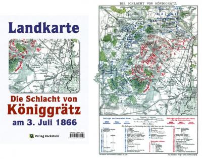 Historische Landkarte: Schlacht bei Königgrätz am 3. Juli 1866 (A2 gefaltet auf A4) 