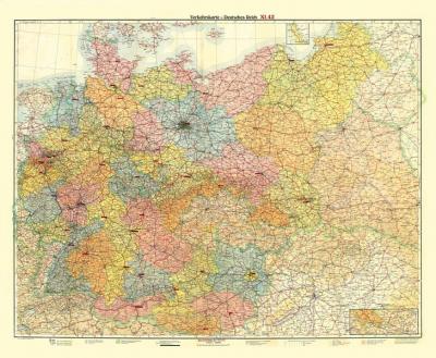 Historische Übersichtskarte: DEUTSCHES REICH - VERKEHRSKARTE - November 1942 