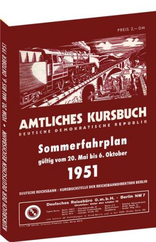 Kursbuch der Deutschen Reichsbahn - Sommerfahrplan 1951 