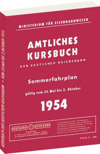 Kursbuch der Deutschen Reichsbahn - Sommerfahrplan 1954 