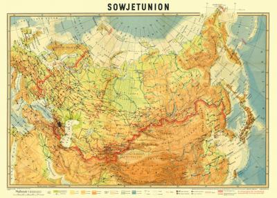 Historische Karte: SOWJETUNION 1951 (gerollt) 