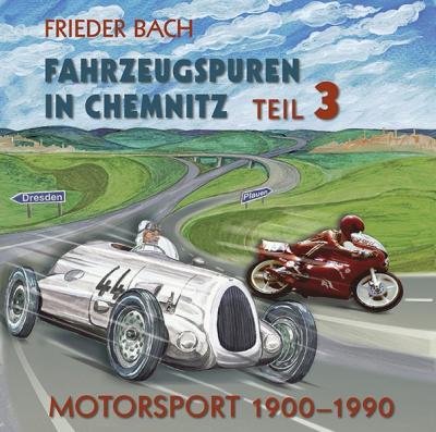 Fahrzeugspuren in Chemnitz. 