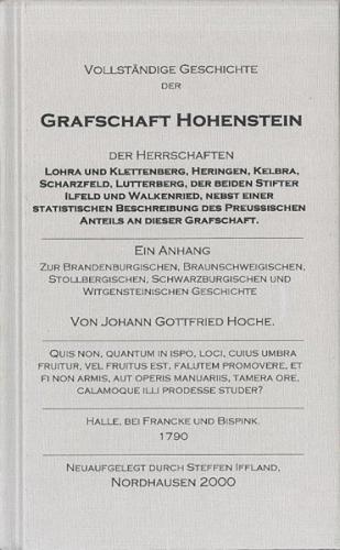 Vollständige Geschichte der Grafschaft Hohenstein 