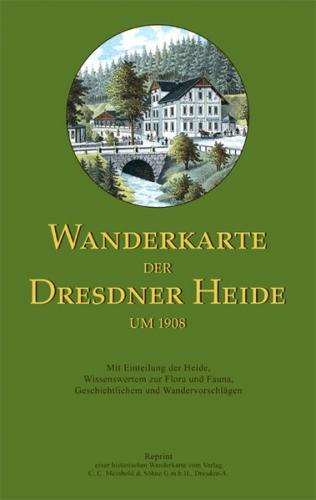 Wanderkarte der Dresdner Heide um 1908 